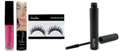 

studio Eyelashes,Pink lip gloss,zoom lash mascara(Set of 3)