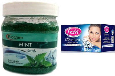 

Biocare Mint Scrub 500ml and Fem Diamond Crème Bleach 30g(Set of 2)