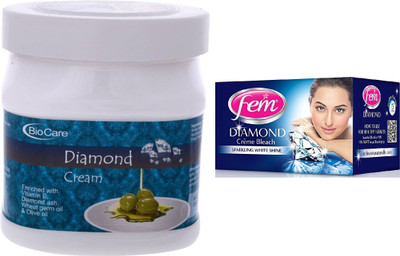 

Biocare Diamond Cream 500ml and Fem Diamond Crème Bleach 30g(Set of 2)