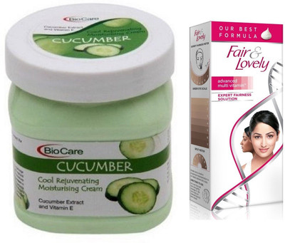 

Biocare Cucumber Cream 500ml and Fair & Lovely Advanced Multi Vitamin Face Cream 80G(Set of 2)