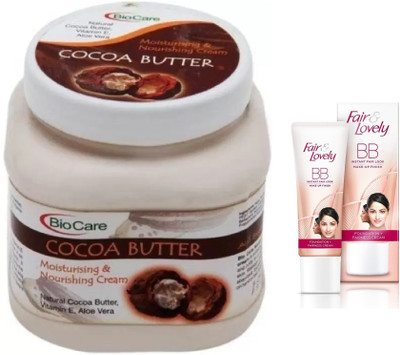 

Biocare Cocoa Butter Cream 500ml and Fair & Lovely BB Face Cream 40g(Set of 2)
