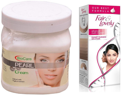 

Biocare Pearl Cream 500ml and Fair & Lovely Advanced Multi Vitamin Face Cream 80G(Set of 2)