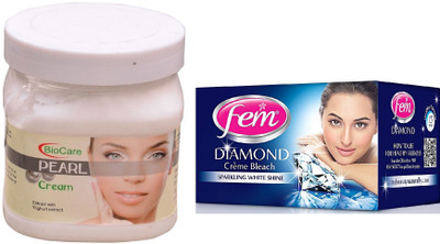 

Biocare Pearl Cream 500ml and Fem Diamond Crème Bleach 30g(Set of 2)