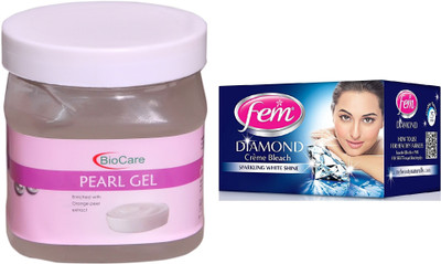 

Biocare Pearl Gel 500ml and Fem Diamond Crème Bleach 30g(Set of 2)