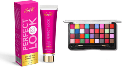 

iba halal iba bb cream and miss rose36 color matte eye shadows(Set of 2)