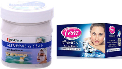

Biocare Mineral & Clay 500ml and Fem Diamond Crème Bleach 30g(Set of 2)