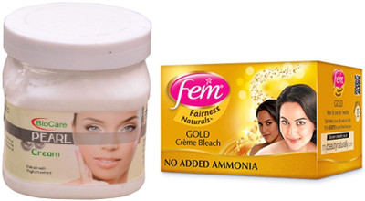 

Biocare Pearl Cream 500ml and Fem Gold Crème Bleach 64g(Set of 2)