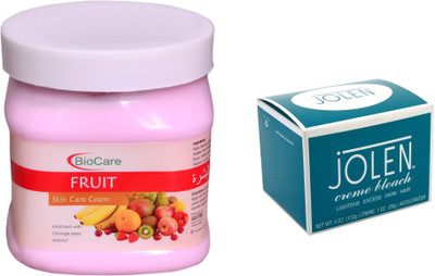 

Biocare Fruit Cream 500ml and JOLEN Crème Bleach (MEDIUM) 35G(Set of 2)