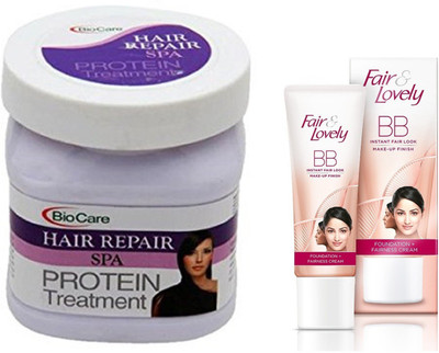 

Biocare Hair Repair Spa 500ml and Fair & Lovely BB Face Cream 40g(Set of 2)
