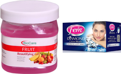 

Biocare Fruit Gel 500ml and Fem Diamond Crème Bleach 30g(Set of 2)