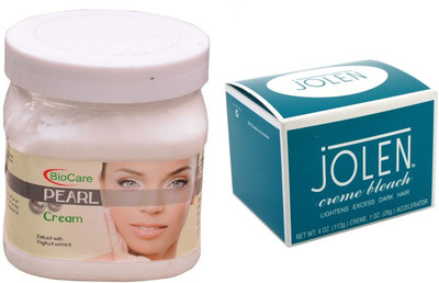 

Biocare Pearl Cream 500ml and JOLEN Crème Bleach (MEDIUM) 35G(Set of 2)
