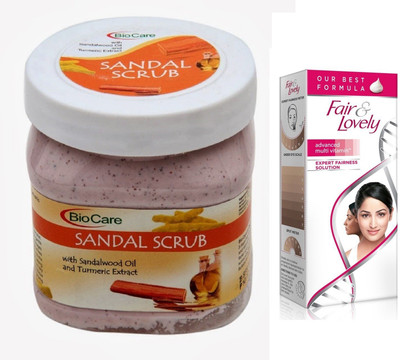 

Biocare Sandal Scrub 500ml and Fair & Lovely Advanced Multi Vitamin Face Cream 80G(Set of 2)