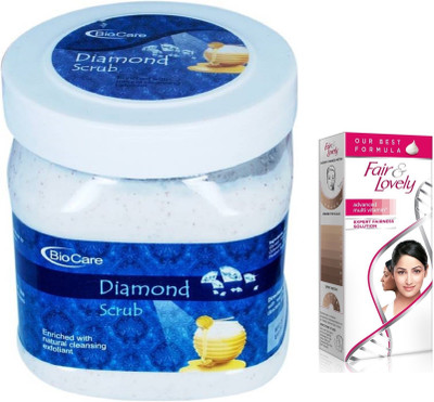 

Biocare Diamond Scrub 500ml and Fair & Lovely Advanced Multi Vitamin Face Cream 80G(Set of 2)
