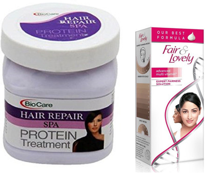 

Biocare Hair Repair Spa 500ml and Fair & Lovely Advanced Multi Vitamin Face Cream 80G(Set of 2)