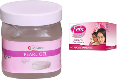 

Biocare Pearl Gel 500ml and Fem Saffron Crème Bleach 64g(Set of 2)