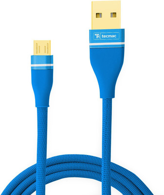

TecMac Fabric Braided Fast Charging & Data Sync Micro USB Cable(Blue)