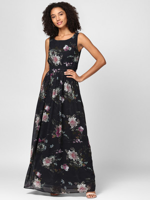 HARPA Women Maxi Black Full Length Dress