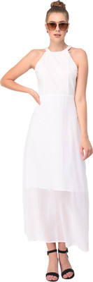 zvise Women Maxi White Dress zvise Women Maxi White Dress