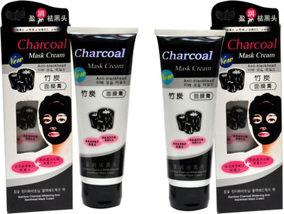 

Yash Herbal High Quality Anti-BlHigh Quality Anti-Blackhead Oil-Control Peel Off Face Bamboo Charcoal Mask Cream For All Skin Type with Cool Effect pack of 2(260 g)