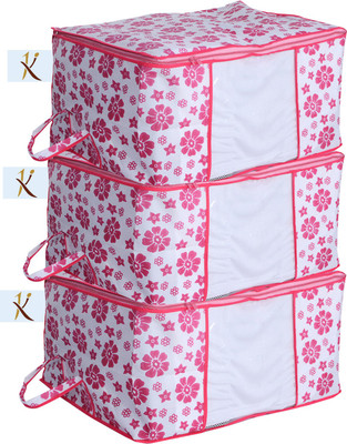 

Kuber Industries Design 3 Piece Non Woven Storage Bag Set, Pink Rbedst27(Pink)