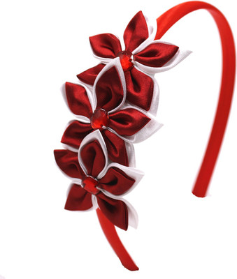 

Ziory Red White Flower Shape Hair Band Beautiful Princess Headwear Girls Hair Accessories for baby Girls and toddler Girls Hair Band(Red, White)