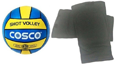 

Cosco 'Shot' Volleyball (Size: 4) + one Pair of Knee Padded Supporter (Color On Availability)- Volleyball Kit