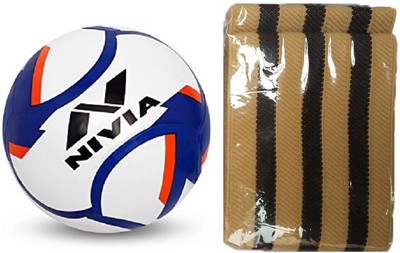 

Nivia Combo of Two - one 'Dominator' Football (Size-5) and one Wrist brace with thumb- Football Kit