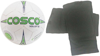 

Cosco 'Volley 32' Volleyball (Size: 4) + one Pair of Knee Padded Supporter (Color On Availability)- Volleyball Kit