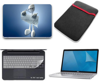 Gallery 83 ® program robot wallpaper 4 in 1 combo pack with laptop skin sticker decal, laptop sleeve pouch, key guard, Screen protector all are laptop 15.6 inch Combo Set 3202 vinyl Laptop Decal 15.6 Combo Set(Multicolor)