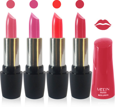 

Medin paris ultra hd elegant colors matte lipstick cosmetics makeup 007 serires set of 4 color(pink brown pink l pink l carrat)