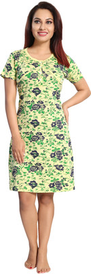 9shines Label Women Nighty(Light Green)
