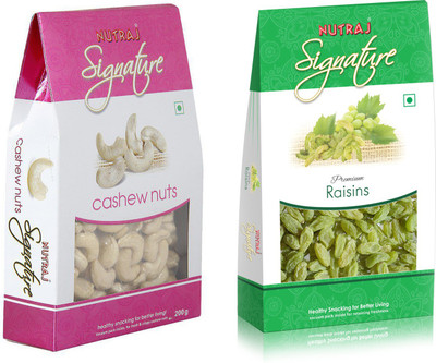

Nutraj Signature Combo (Pack of 2) 200gm Each Cashews, Raisins(400 g, Pouch)