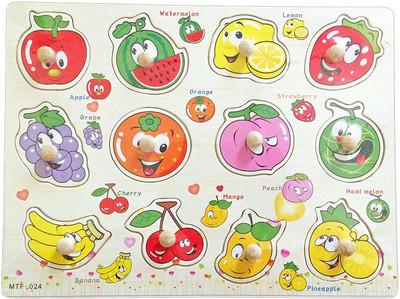 

Babysid Collections Wooden Puzzle for Kids Fruits Size : 30 x 23 cm(12 Pieces)