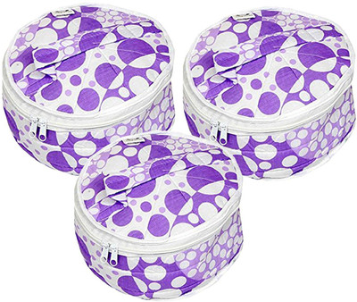 KUBER INDUSTRIES Floral Print Roti Round Flap Cover(Multi, 3)