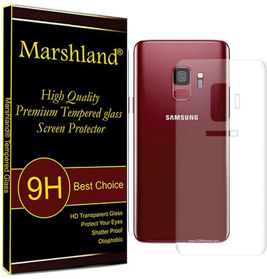 

Marshland Back Tempered Glass for Samsung Galaxy S9 Plus 3D Full Curved Edge Screen Protector Guard (Transparent)