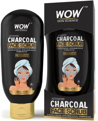 

WOW Skin Science Activated Charcoal Face Scrub- No Parabens & Mineral Oil - 100mL Scrub(100 ml)