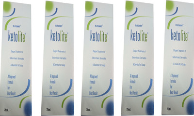 

Elegant KETOLITE ANTI DANDRUFF MEDICATED SHAMPOO PACK OF 5*75 ML(375 ml)