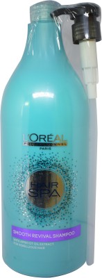 Buy L'Oreal Hair Spa Smooth Revival Shampoo With Pump Men & Women(1500 ml)  on Flipkart 