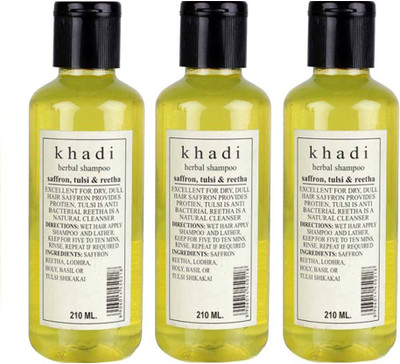

PARVATI KHADI SAFFRON TULSI & REETHA SHAMPOO(630 ml)