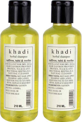 

PARVATI KHADI SAFFRON TULSI & REETHA SHAMPOO(420 ml)
