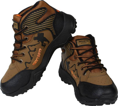 

Tapps Men's Sports Trekking Shoes Boots Hiking & Trekking Shoes For Men(Tan, Black