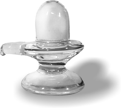 Sitare Pure Sphatik Crystal 26.7grms. Divine Lord Shiva Shivling Decorative Showpiece  -  3.5 cm(Crystal, Clear)