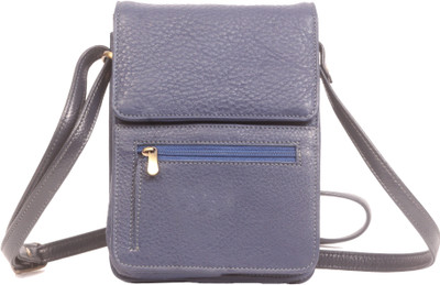

Wildmount Girls Casual Blue Genuine Leather Sling Bag