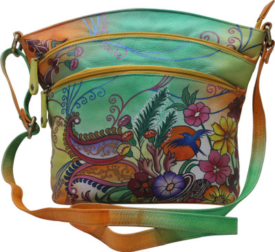 

shankar produce Girls Casual Multicolor Genuine Leather Sling Bag