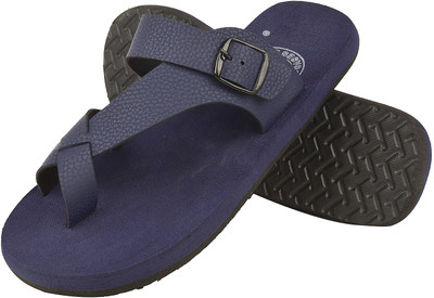 

ILU Men's Casual Stylish Blue PU Thong Flip Flop Size- Flip Flops