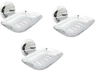 

RoyaL Indian Craft 3 PC Stainless Steel Soap Holder with Straight Slice(Silver)