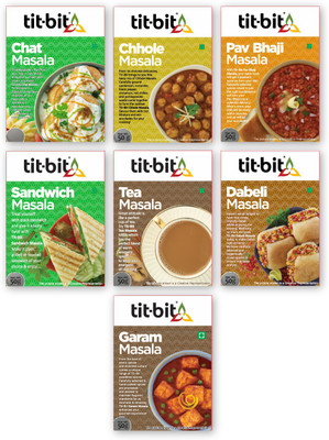

Tit-Bit Snacks Masala Mix Combo - Pack of 7(7 x 50 g)