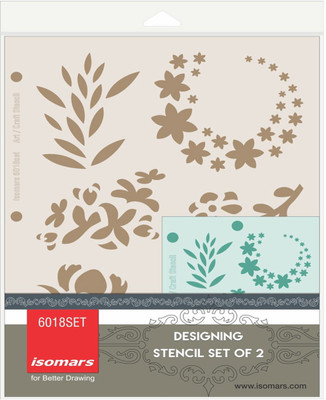 

Isomars Set of 2 - Design 18 Designing Stencil(Pack of 2, Engraved)