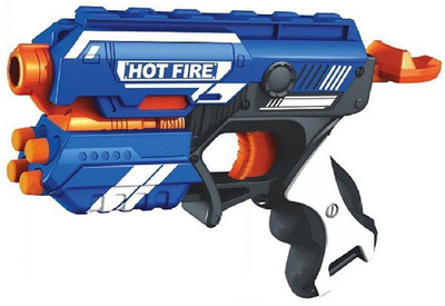 Extrawish Blaze Storm Foam Bullet Blaster Manual Toy Gun Includes 10 Bullets(Blue)