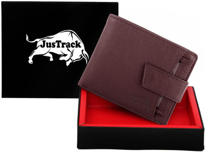 

JusTrack Men Brown Genuine Leather Wallet(8 Card Slots)